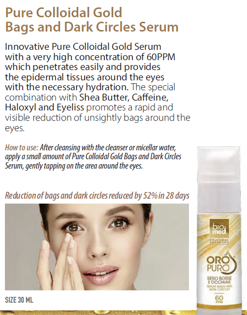 Sérum Olheiras e Bolsas de Ouro Coloidal Puro
