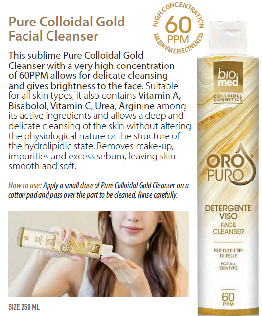 Limpador Facial de Ouro Coloidal Puro