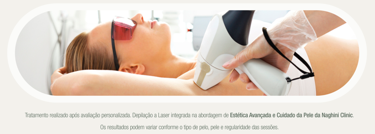 Depilação a Laser Mulher — Procedimento na Naghini Clinic Guimarães