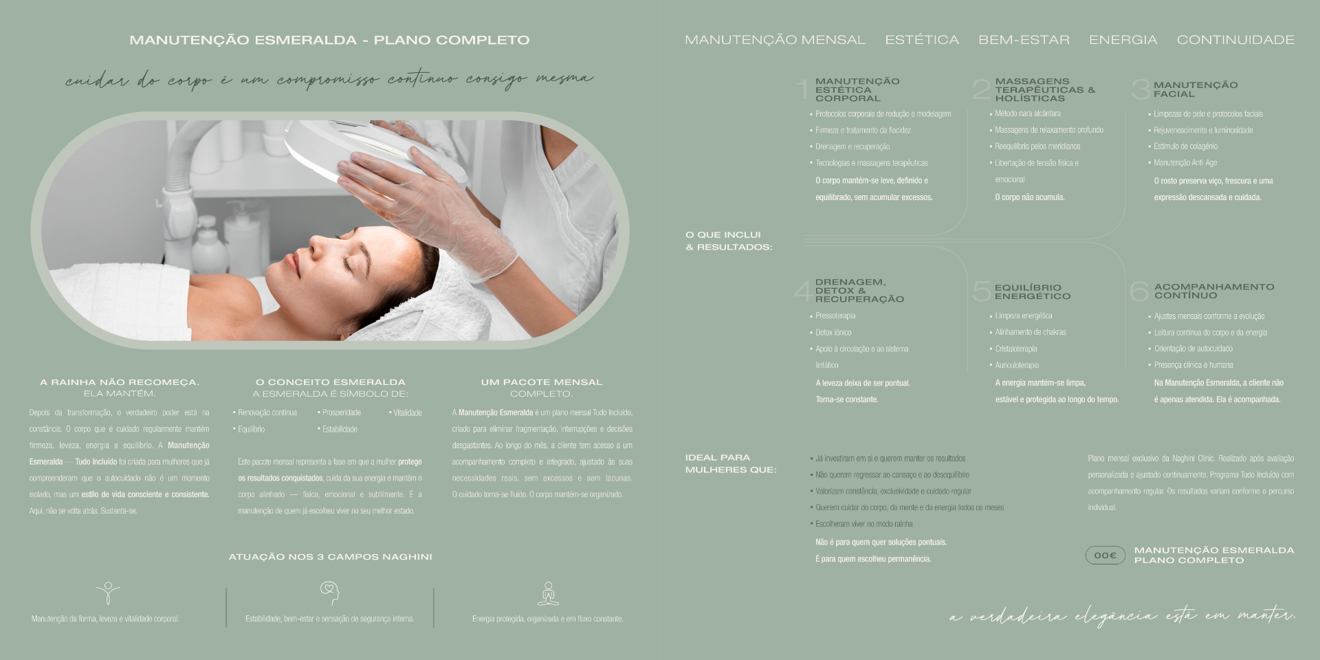 Manutenção Esmeralda — Plano Completo — Naghini Clinic Guimarães