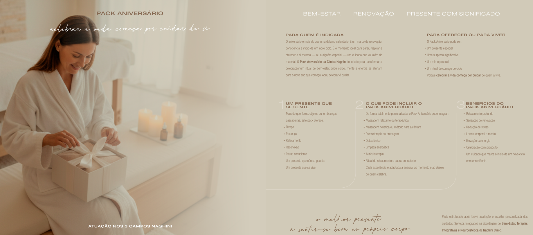 Pack Aniversário — Naghini Clinic